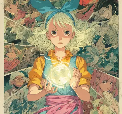 动画频道的画面，展示卡通角色与动画场景